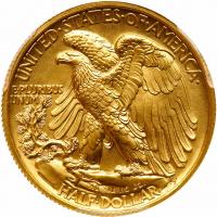 2016-W Walking Liberty Half 100th Anniversary Gold Coin PCGS Specimen 70 - 2