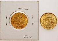 Great Britain. Pair of Sovereign's: 1849 and 1855. AU Details - 2