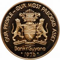 Guyana. 100 Dollars, 1976 Choice Brilliant Proof - 2