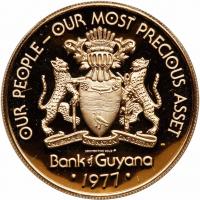 Guyana. 100 Dollars, 1977 Choice Brilliant Proof - 2