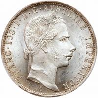 Austria. Florin, 1858-A PCGS MS63