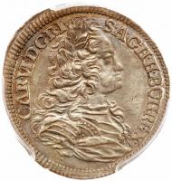 Bohemia. 6 Kreuzer, 1733 PCGS AU55