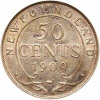 Canadian Provinces: Newfoundland. 50 Cents, 1909 PCGS EF45 - 2