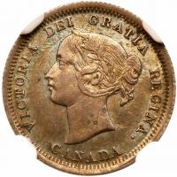Canada. 5 Cents, 1870 NGC AU53