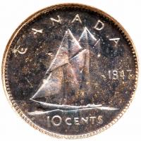 Canada. Specimen 10 Cents, 1947 ANACS Proof 65 - 2