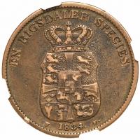 Denmark. Speciedaler, 1834-IC FF NGC VF25 - 2