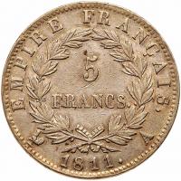 France. 5 Francs, 1811-A (Paris) VF to EF - 2