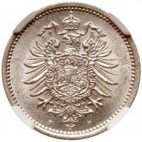 Germany. 50 Pfennig, 1875-F NGC MS62