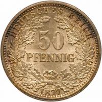 Germany. 50 Pfennig, 1877-C ANACS MS63