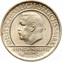 Germany. 3 Reichsmarks, 1929-D Brilliant Unc