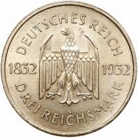 Germany. 3 Reichsmark, 1932-A Unc - 2