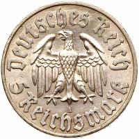 Germany. 5 Reichsmark, 1933-A About Unc - 2