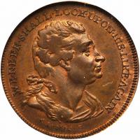 Great Britain. Middlesex. Conder Halfpenny, ND NGC MS62 RB