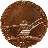 Great Britain. Middlesex. Conder Halfpenny, 1796 PCGS MS63 BR