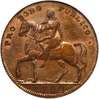 Great Britain. Warwickshire. Conder Halfpenny, 1792 NGC MS62 BR