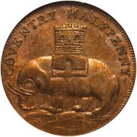 Great Britain. Warwickshire. Conder Halfpenny, 1792 NGC MS62 BR - 2