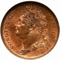 Great Britain. Farthing, 1825 ANACS MS65 RB