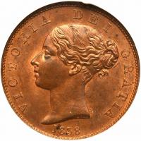 Great Britain. Halfpenny, 1838 ANACS MS63 RB