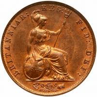Great Britain. Halfpenny, 1838 ANACS MS63 RB - 2