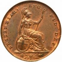 Great Britain. Farthing, 1853 ANACS MS63 RB - 2