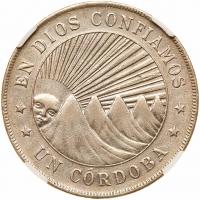 Nicaragua. Cordoba, 1912-H NGC EF45 - 2