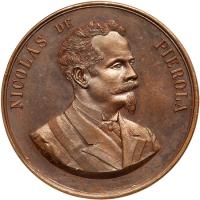 Peru. Bronze Medal, 1896 NGC MS63 BR