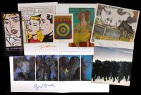 Ten (10) Signed Prints Lifted From Museum & Gallery Catalogs Signed by Chagall, Johns, de Kooning, Lichtenstein, Wyeth, Dine and