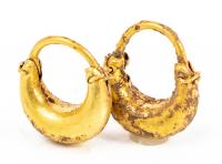 Fine Ancient Greco-Roman Gold Earrings from 3rd Century B.C. in High Karat Yellow Gold