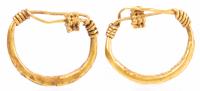Ancient Roman Earrings in High Karat Gold from the 2nd-3rd Century