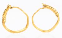 Roman 3rd-4th Century A.D. High Karat Yellow Gold Earrings