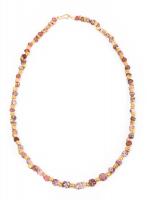 Lovely Necklace from 1st-2nd Century B.C. in Graduated Carnelian and 23K Barrel Shaped Beads
