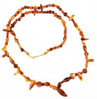 Ancient Carnelian Beads from 800 B.C. in a Modern Necklace with 22K Gold Clasp.