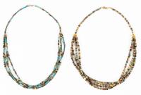 Two Fine Mummy Bead Necklaces, Modern Strung