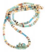 Egyptian Glass and Faience Bead Necklace
