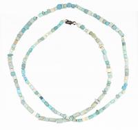 Mummy Bead Necklace in All Shades of Blue Faience