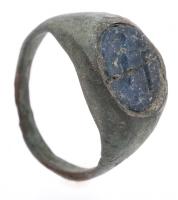 2nd Century A.D. Roman Bronze Ring with Engraving