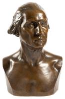 McDonald, James Wilson Alexander, George Washington Bronze Bust Dated 1898, Henry-Bonnard Bronze Co.