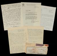 Criminals Robert Stroud (Birdman of Alcatraz) & James Earl Ray and Lawmen Melvin Purvis & J. Edgar Hoover Four Signed Letters