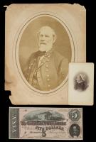 Robert E. Lee and Mary Custis Lee. Vintage Mounted Oval Photo of General Lee and Rare Original Carte de Visite of Mary Custis Le