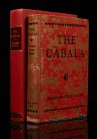 Wilder, Thornton Niven. "The Cabala" First Edition, Excellent Condition