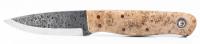 Fiddleback Forge Hunting Knife by Andy Roy, Cherry Wood Handle, Mint