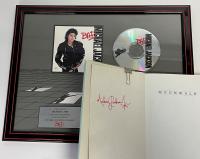 Michael Jackson Signed Copy of 'Moon Walk' and Michael Jackson Thank You Presentation from the Album 'BAD'