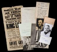 Rare, Historic Theater: Signed Photos, Letters, Autographs: Laurence Olivier, Paul Robeson, Gypsy Rose Lee Contract, William Gil