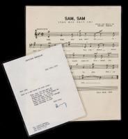Irving Berlin Collection: Two Signed Letters, Original Birthday Composition and Additional Lyrics to a Friend for 25 Years, Samu
