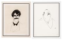 Hirschfeld, Al. "William Conrad" & "Tom Selleck" Both Signed & Numbered