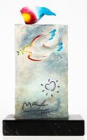 Peter Max. "The Dove of Peace" Bronze, Handpainted, Signed, Limited Edition