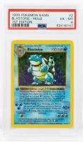 1st Edition Blastoise Pokemon Card in PSA Holder