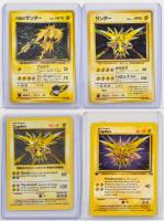 Lot of 2 Pocket Monsters and 2 Pokemon Zapdos Cards