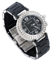 Men's or Lady's Cartier Pasha Seatimer Watch with a Beautiful 3.75 Carat White Diamond Bezel