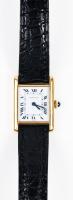Luxury, 18K Yellow Gold Cartier Tank Watch, Manual Wind, in Excellent Pre-Owned Condition.